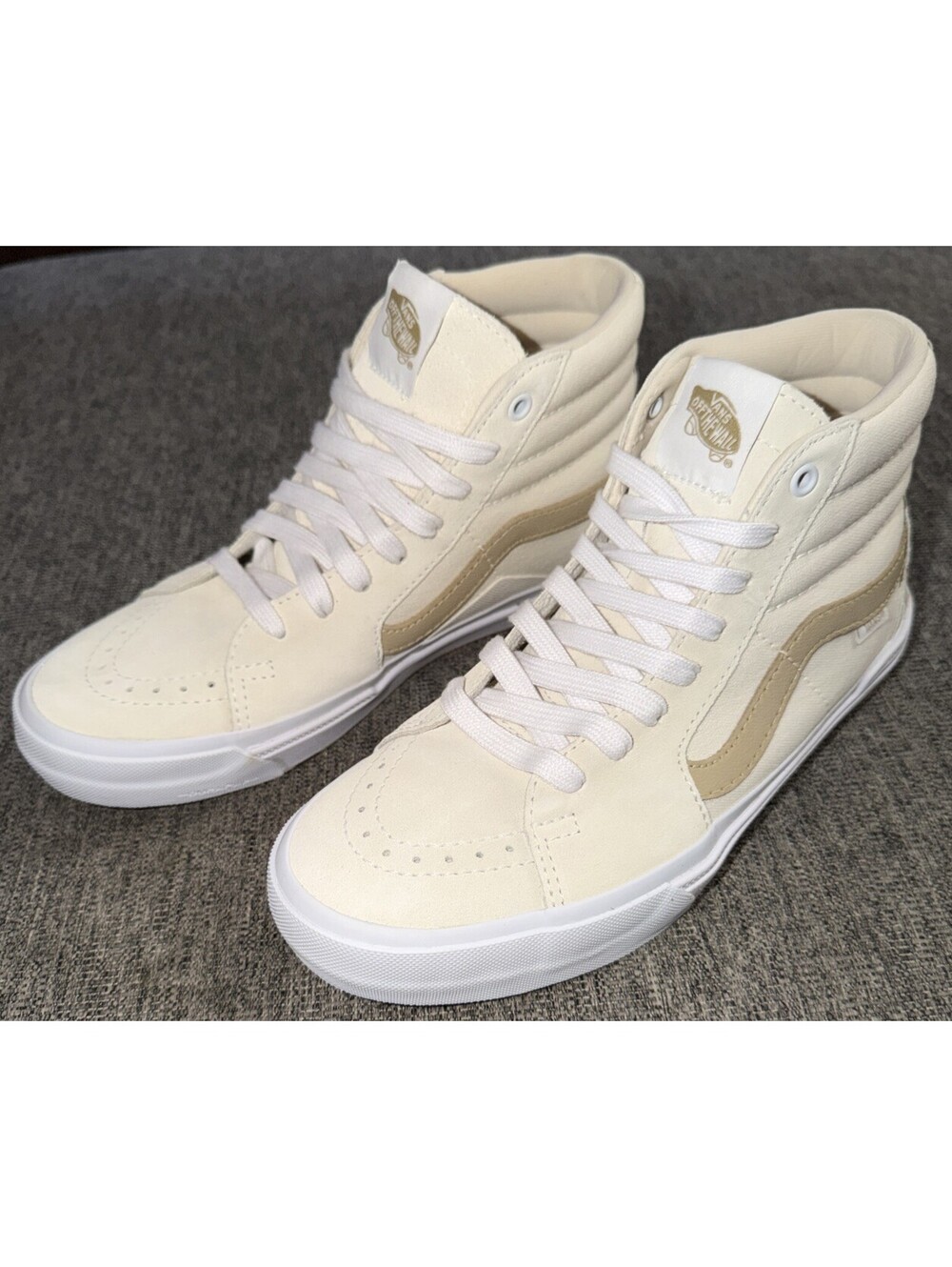 VANS BMX SK8-Hi Men’s 8 Angie Marino Antique/Taupe (White/Beige) New VN0A5JIQACS